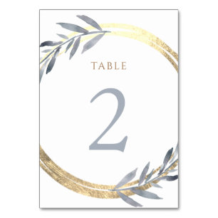Tarjeta De Mesa Relieve metalizado falso y azul polvoriento Tabla