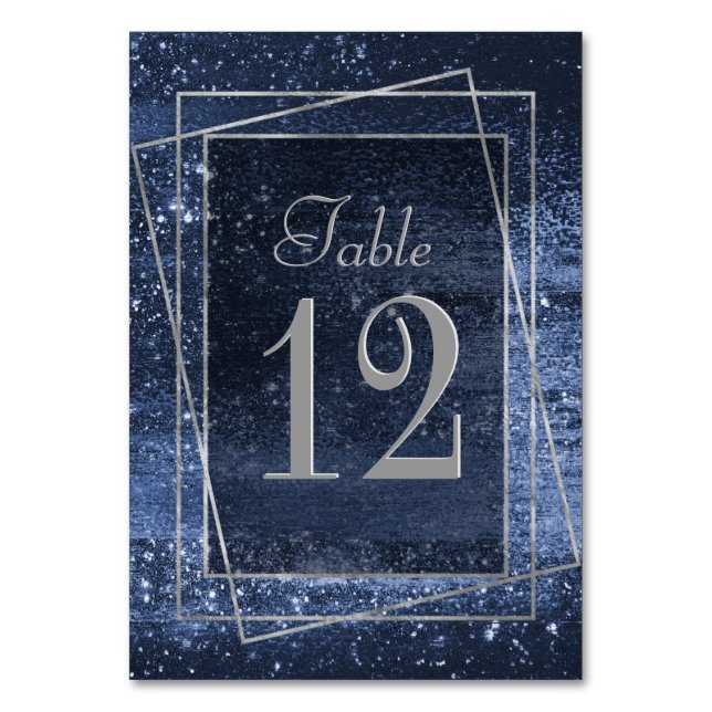 Tarjeta De Mesa Relieve metalizado Glitzy | Esparkle Purpurina de  (Anverso)