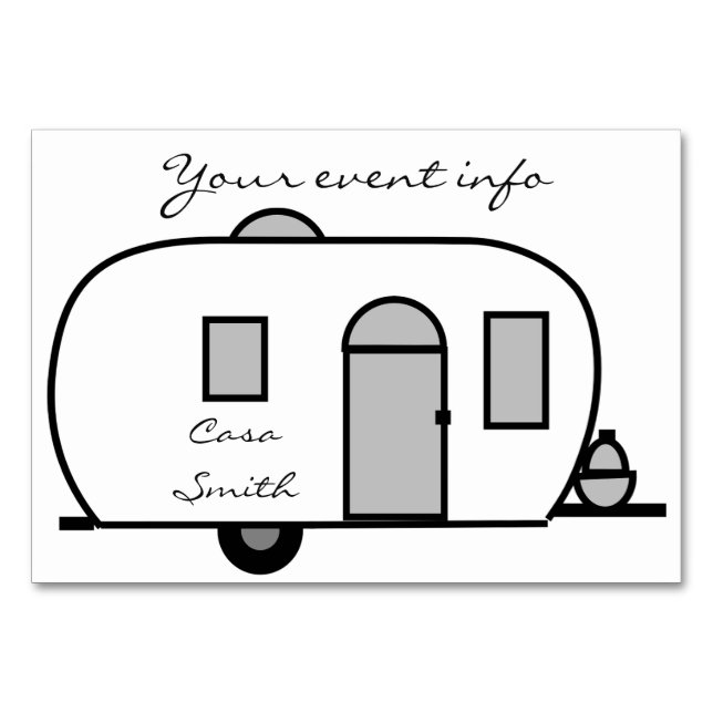 Tarjeta De Mesa Remolque de viaje redondeado Thunder_Cove (Anverso)