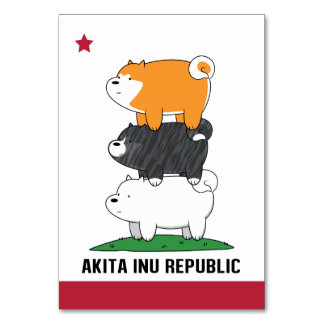 Tarjeta De Mesa República Akita Inu