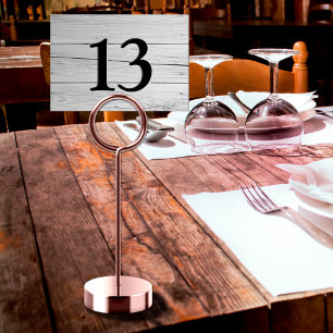 Tarjeta De Mesa Restaurante con grabado de imitación de madera bla