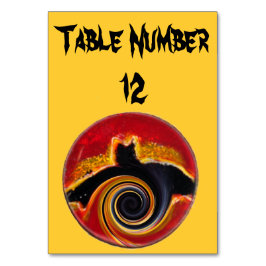 Tarjeta De Mesa Resumen de arte Spooky Black Bat