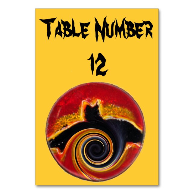 Tarjeta De Mesa Resumen de arte Spooky Black Bat (Anverso)