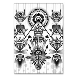 Tarjeta De Mesa Resumen de la antigua tribu indígena