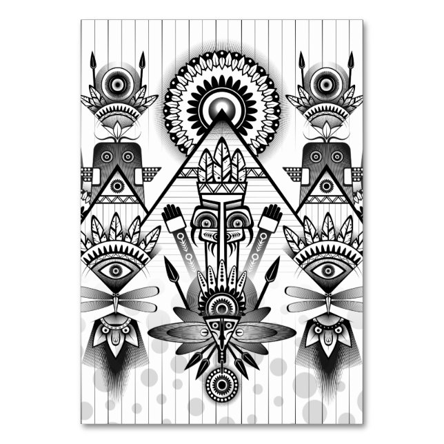 Tarjeta De Mesa Resumen de la antigua tribu indígena (Anverso)