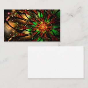 Tarjeta De Mesa Resumen del diseño de flor fractal.