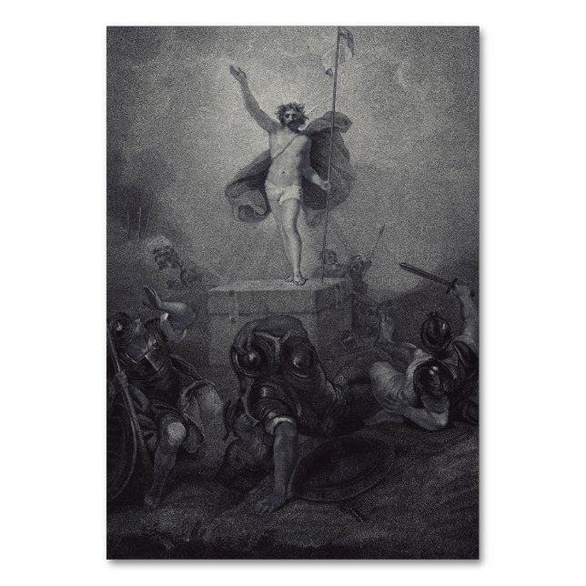 Tarjeta De Mesa Resurrección de Jesucristo (Anverso)