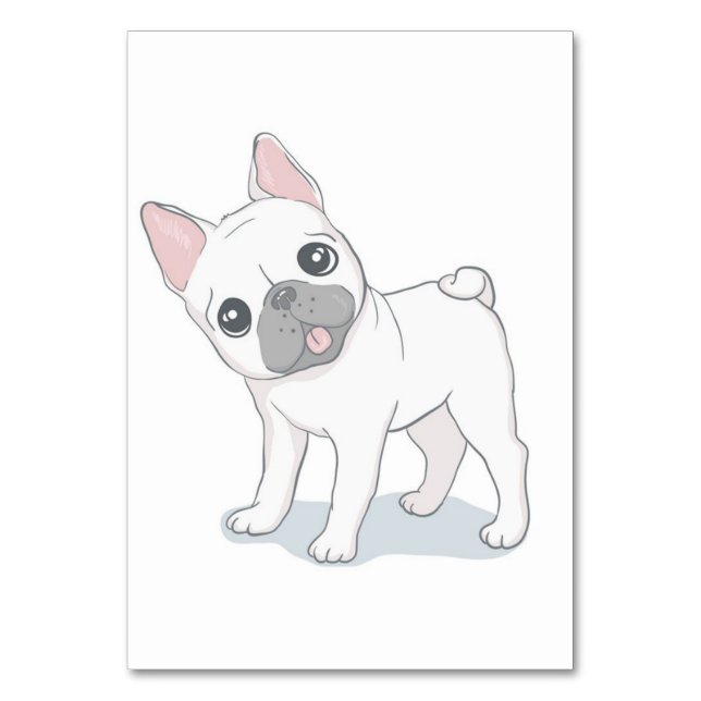 Tarjeta De Mesa Retrato de Bulldog francés lindo | Perro Lover (Anverso)