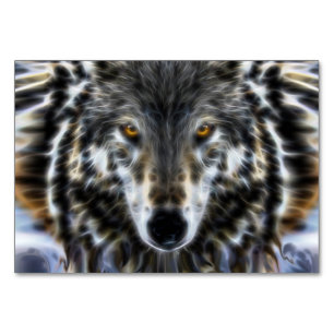 Tarjeta De Mesa Retrato Inspirador de Wolf Woodland