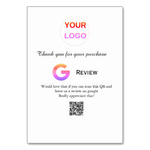 Tarjeta De Mesa Revisión del logotipo de negocios de Google Revisi