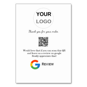 Tarjeta De Mesa Revisión del logotipo de negocios de Google Revisi