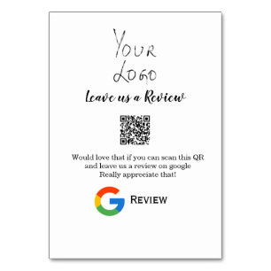 Tarjeta De Mesa Revisión del logotipo de negocios de Google Revisi