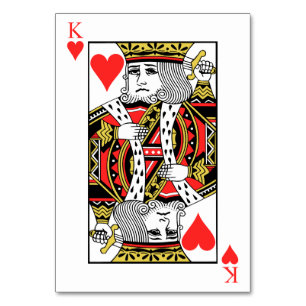 Tarjeta De Mesa Rey de Corazones