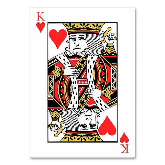 Tarjeta De Mesa Rey de Corazones (Anverso)