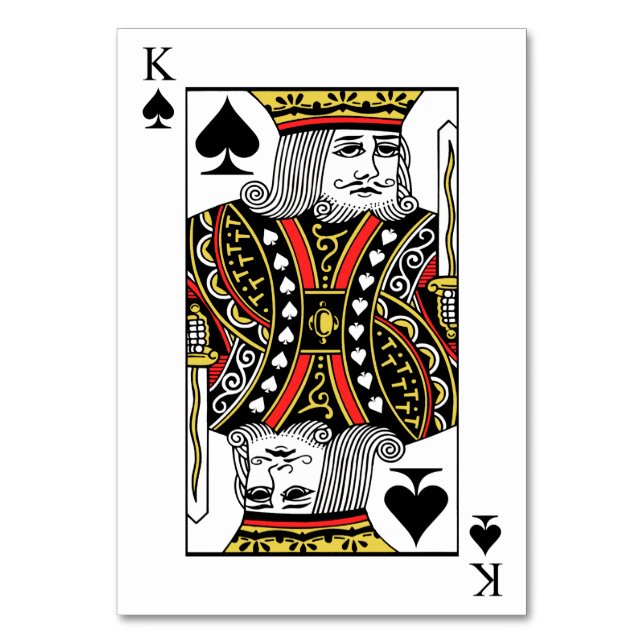 Tarjeta De Mesa Rey de espadas (Anverso)
