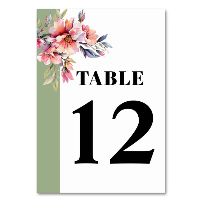 Tarjeta De Mesa Rhododendron with peach pink flowers wedding (Reverso)