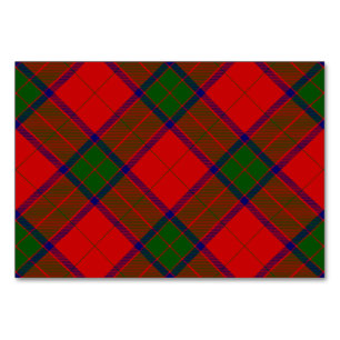 Tarjeta De Mesa Robertson tartan platillo rojo
