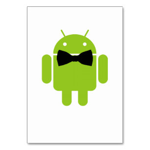 Tarjeta De Mesa Robot Android Verde Aneumático Formal