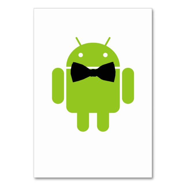 Tarjeta De Mesa Robot Android Verde Aneumático Formal (Anverso)