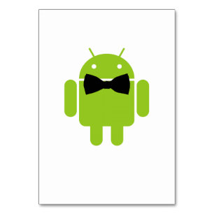 Tarjeta De Mesa Robot Android Verde Aneumático Formal