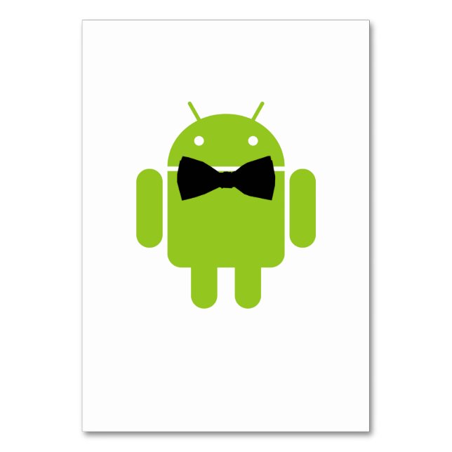 Tarjeta De Mesa Robot Android Verde Aneumático Formal (Anverso)