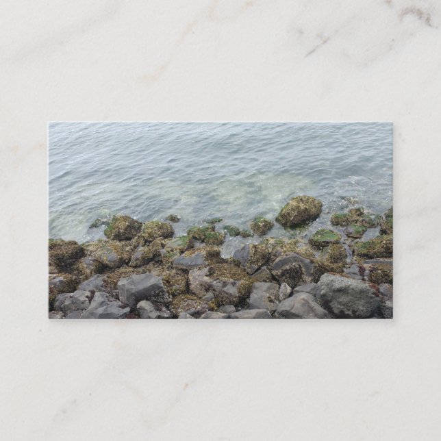 Tarjeta De Mesa rocas costeras (Anverso)