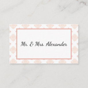 Tarjeta De Mesa Rojizo Damasco Suave Melocotón