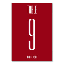 Tarjeta De Mesa Rojo ultramoderno contemporáneo