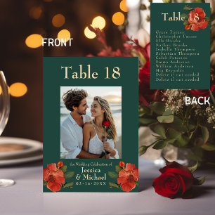 Tarjeta De Mesa Romance Rosa: número de cuadro de Art Nouveau Sple