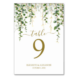 Tarjeta De Mesa Romantic Greenery Garland