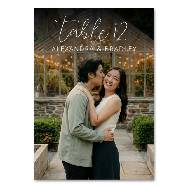 Tarjeta De Mesa Romantic Greenhouse Photo (Reverso)