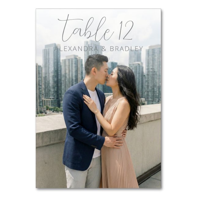 Tarjeta De Mesa Romantic Navy Urban Photo (Reverso)