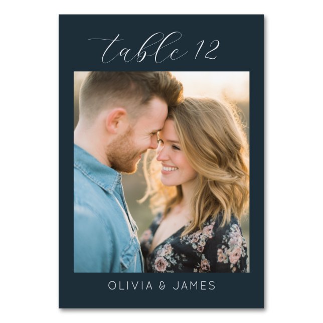 Tarjeta De Mesa Romantic Photo (Anverso)