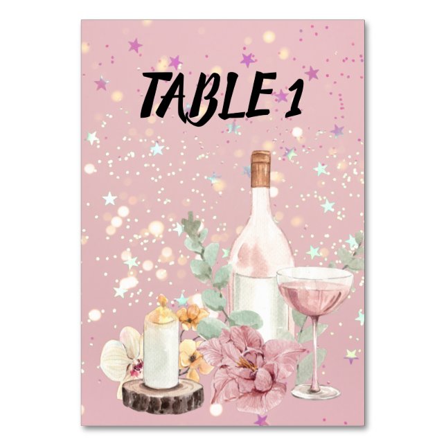 Tarjeta De Mesa Romantic wedding flowers blooming garden (Anverso)