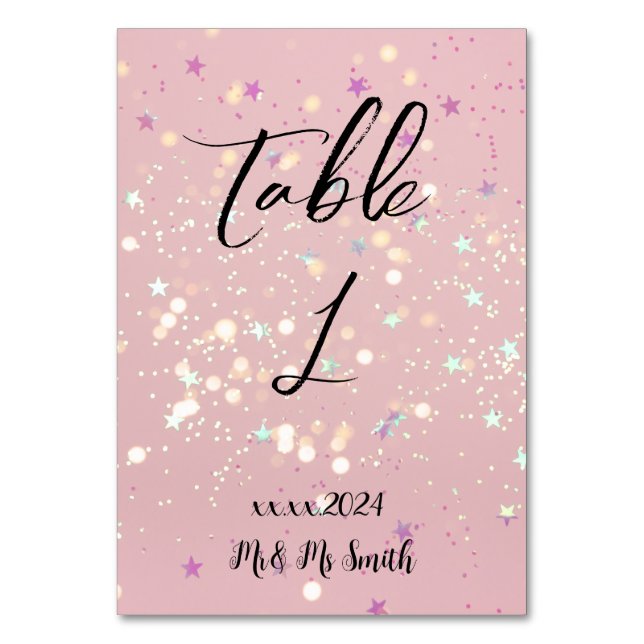 Tarjeta De Mesa Romantic wedding flowers blooming garden (Anverso)