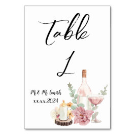 Tarjeta De Mesa Romantic wedding flowers blooming garden