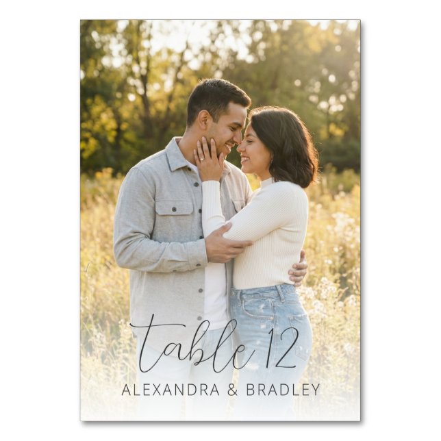 Tarjeta De Mesa Romantic Yellow Rustic Photo (Reverso)