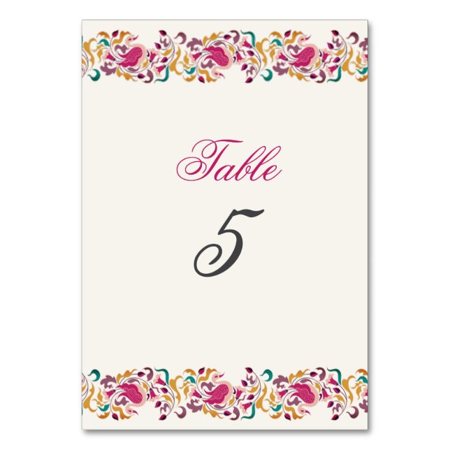 Tarjeta De Mesa Romántico Boda de marco floral de Pearl Swan (Reverso)