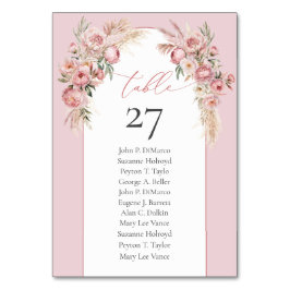 Tarjeta De Mesa Rompecabezas de ramo único onduladas peonías pampa