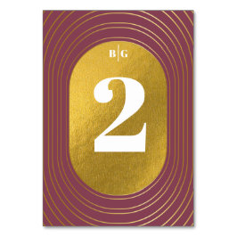 Tarjeta De Mesa Rosa Boda de Arco Minimalista Moderno Rosa y Oro