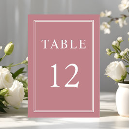 Tarjeta De Mesa Rosa Boda formal elegante y moderno