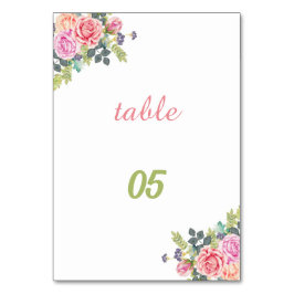 Tarjeta De Mesa Rosa Boda personalizado