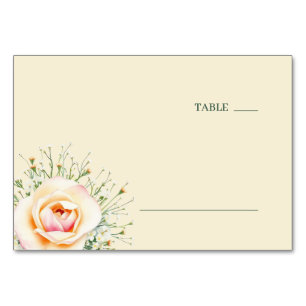 Tarjeta De Mesa Rosa Botánica Pastel Tranquila