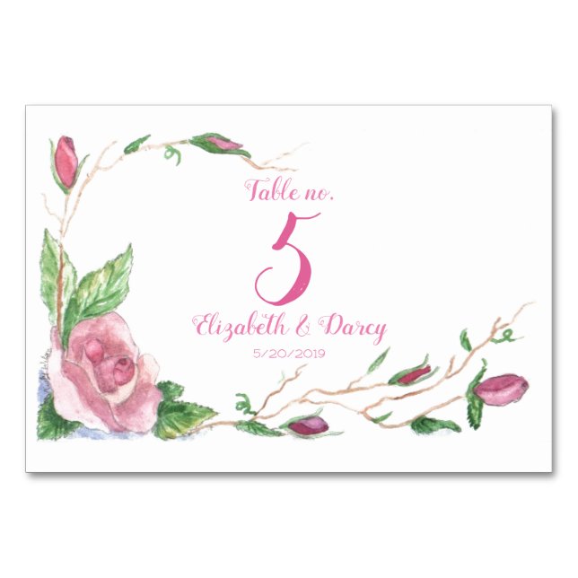 Tarjeta De Mesa Rosa de apuestas (Anverso)