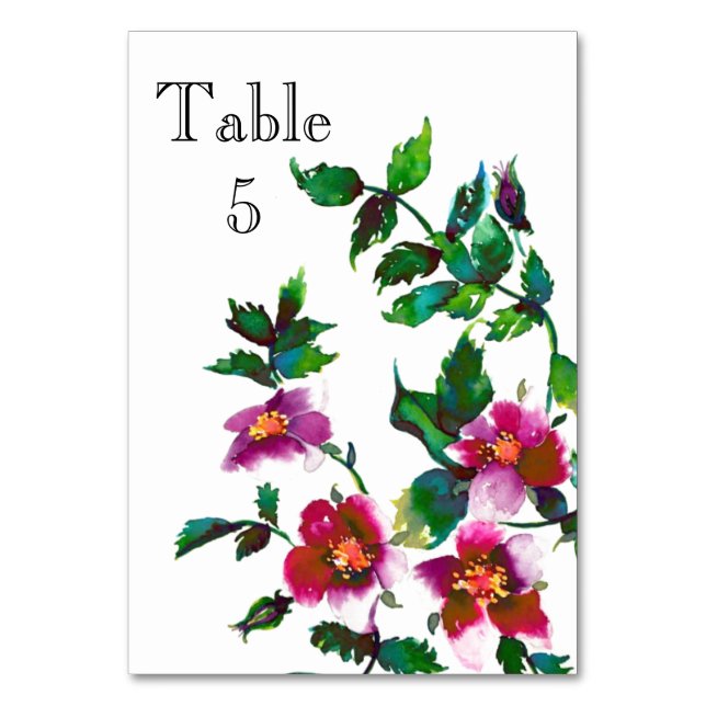 Tarjeta De Mesa Rosa de cosecha (Anverso)