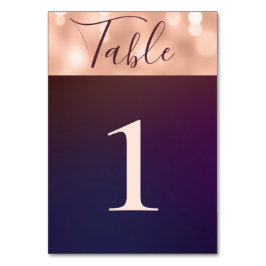 Tarjeta De Mesa Rosa de oro de Burgundy, Boda moderno