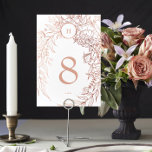 Tarjeta De Mesa Rosa de oro editable Boda de Wreath Personalizado<br><div class="desc">Esto es parte de una colección - si necesita ayuda o más si por favor contacta conmigo *no Relieve metalizado real</div>