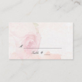 Tarjeta De Mesa Rosa de Rubor al Acuarela | Boda