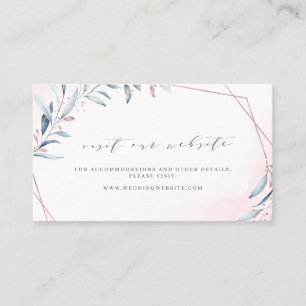 Tarjeta De Mesa Rosa Dorado Dusty Blue Greenera sitio web Insertar