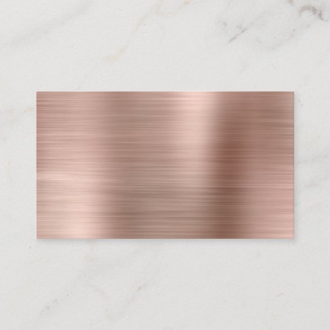 Tarjeta De Mesa Rosa Gold Metallic Shimmer Blank (Anverso)